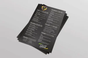 Ulotka z menu