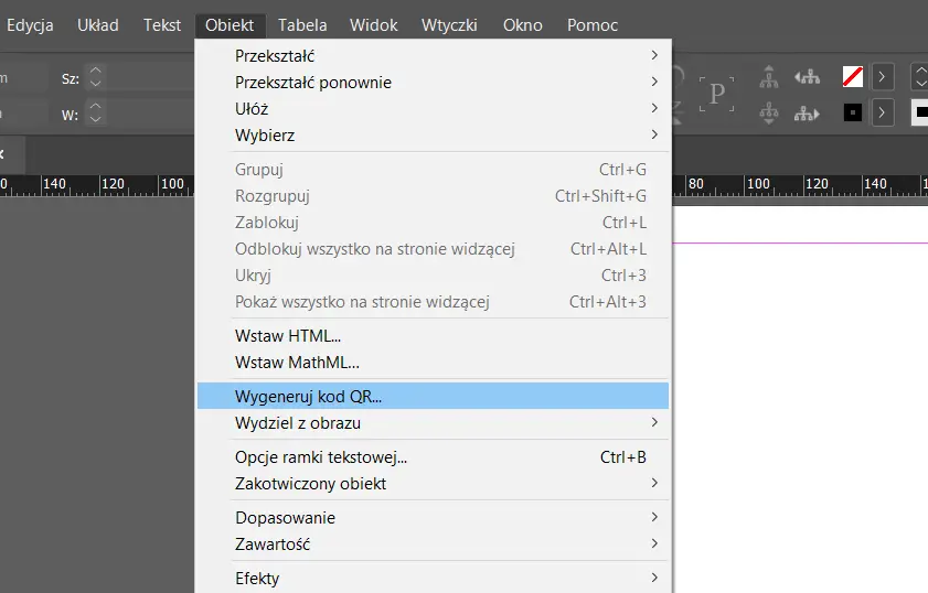 indesign kod qr
