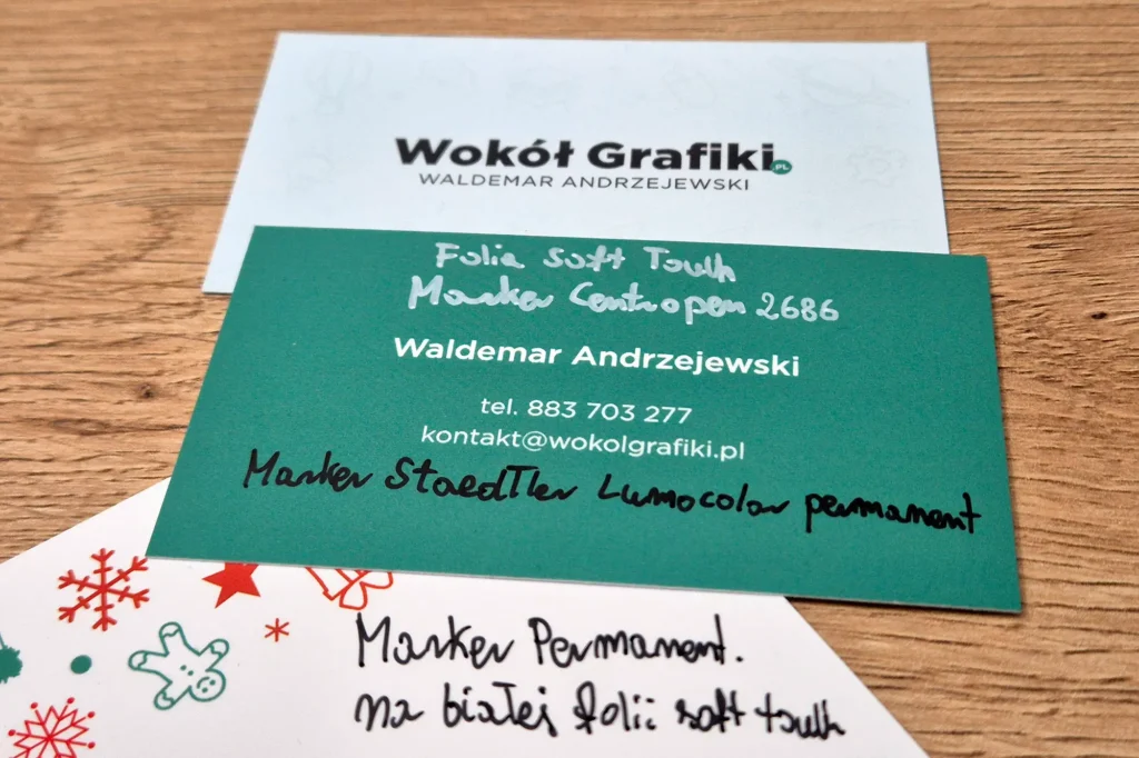 pisanie markerem po folii soft touch